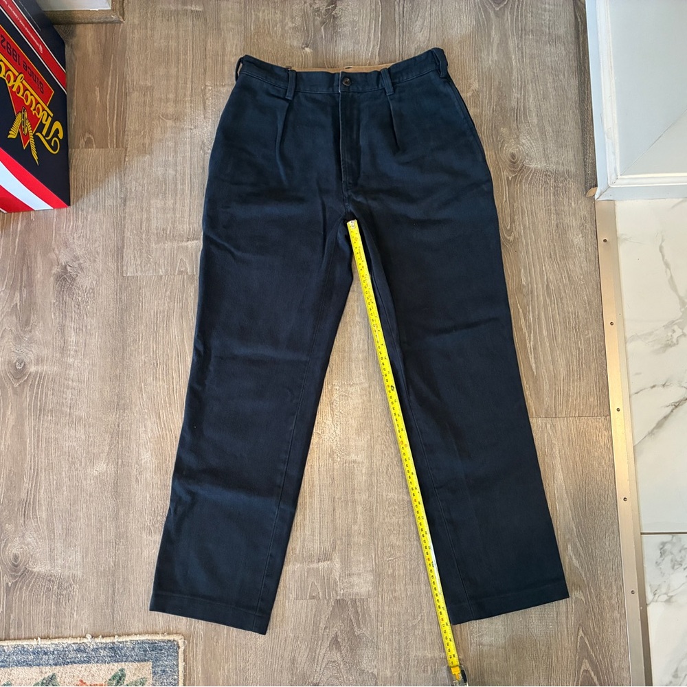 Drake's Navy Heavy Cotton Twill Games Trousers